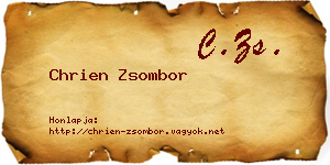 Chrien Zsombor névjegykártya