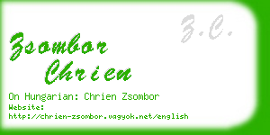 zsombor chrien business card